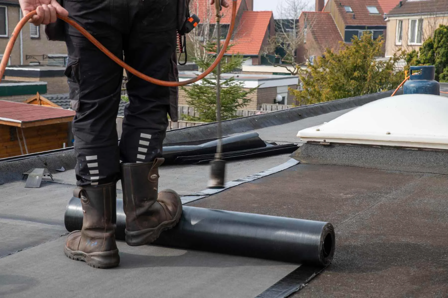 Flat roof repair in Mason City Iowa