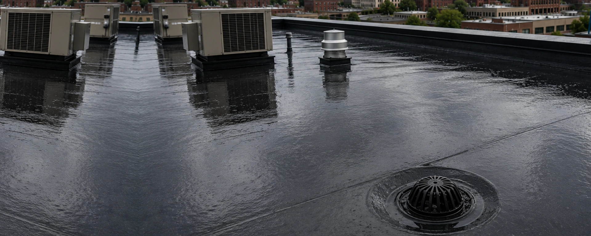 Flat roof waterproofing in Mason City Iowa