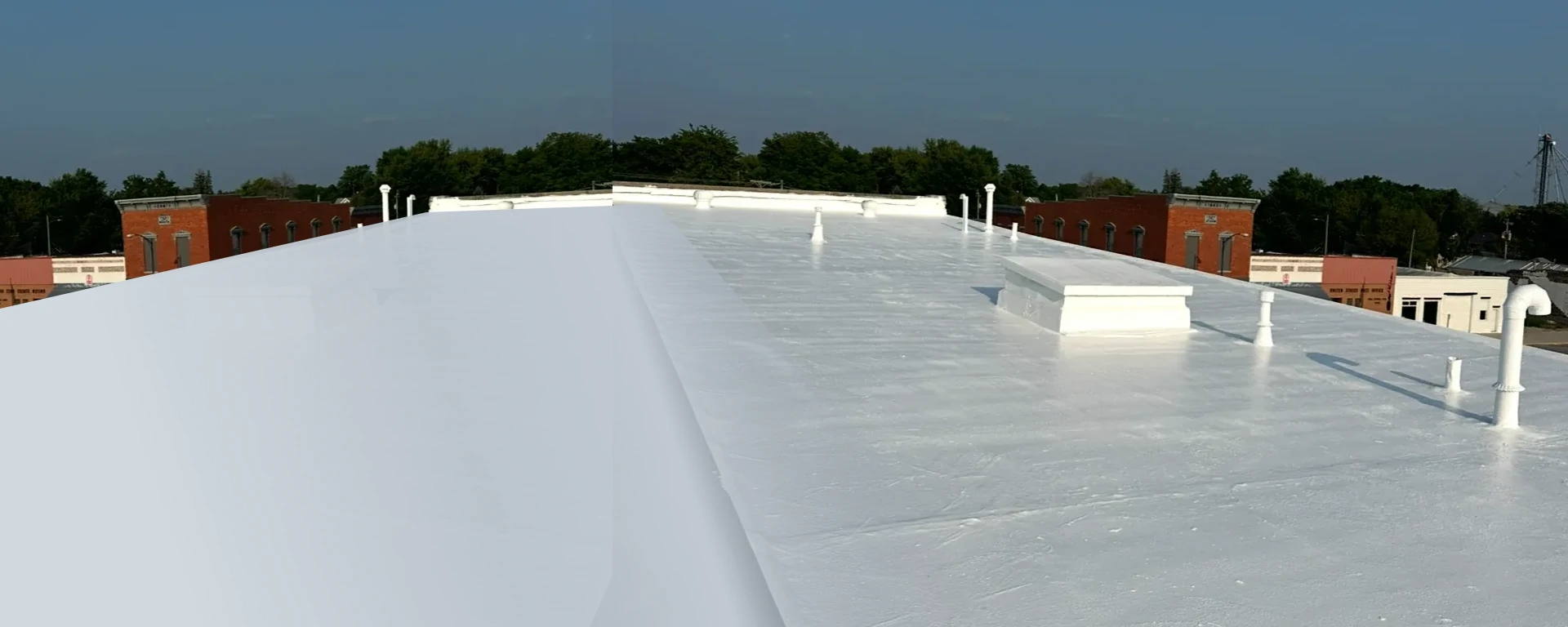 Roof coating application in Mason City Iowa