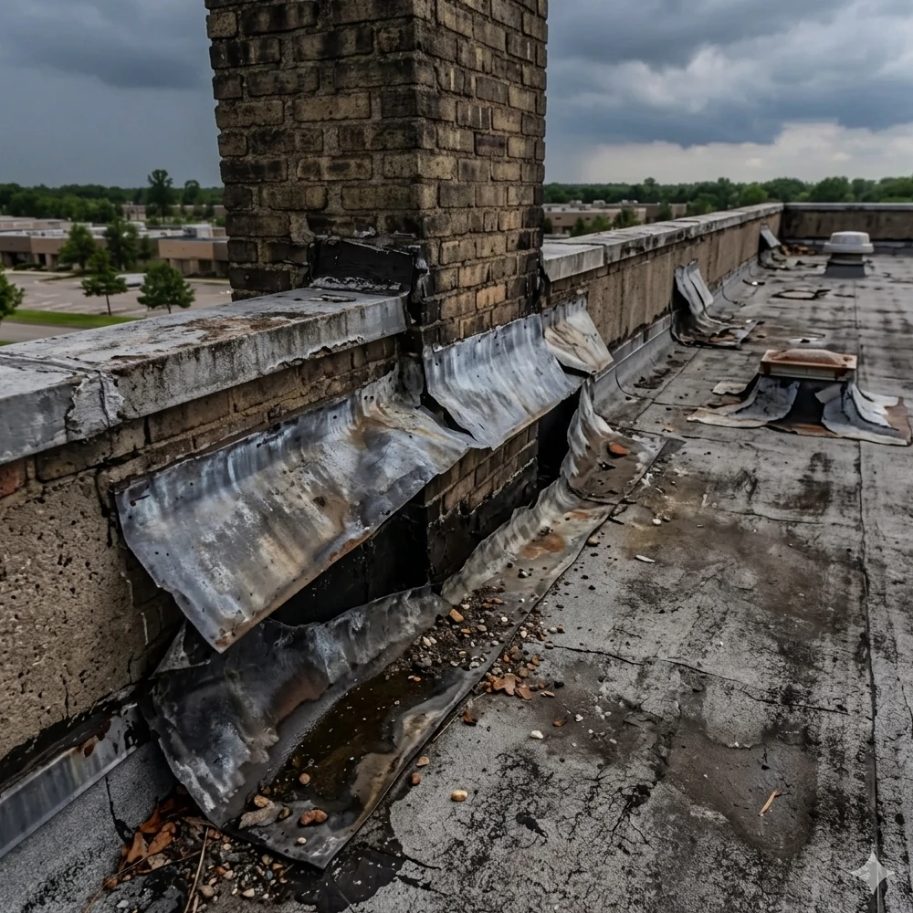 Roofer documenting storm damage in Mason City Iowa