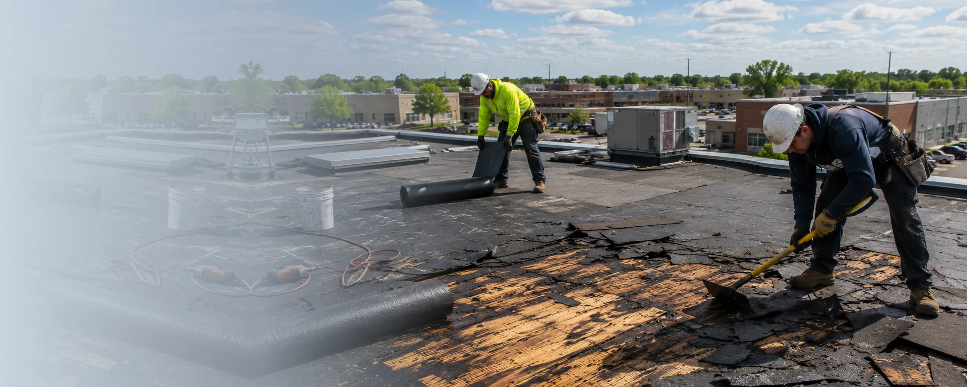 Storm damage roof repair in Mason City Iowa