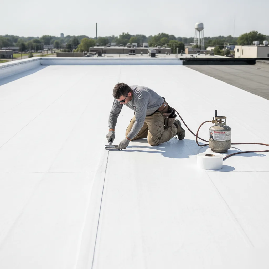 TPO commercial roof replacement in Mason City eligible for a Section 179 deduction